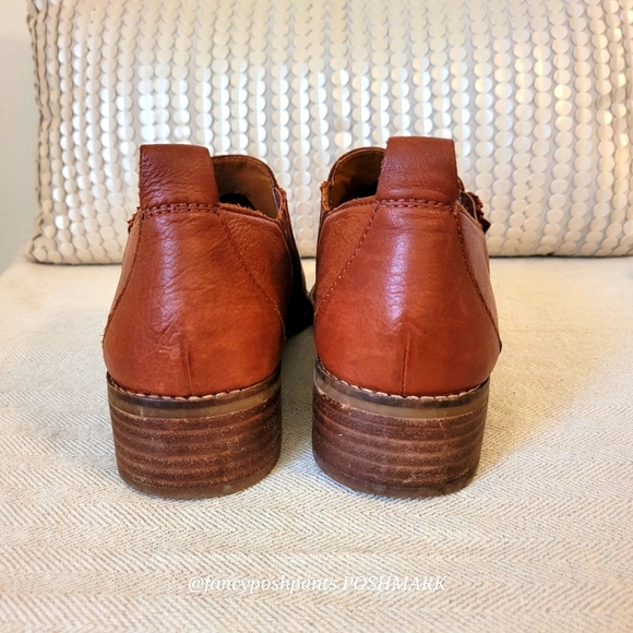 LUCKY BRAND leather bootie super soft quality leather slip on stacked heel shoe - Picture 12 of 17